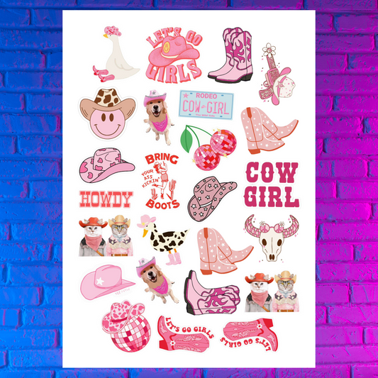 Stickers Cow Girl